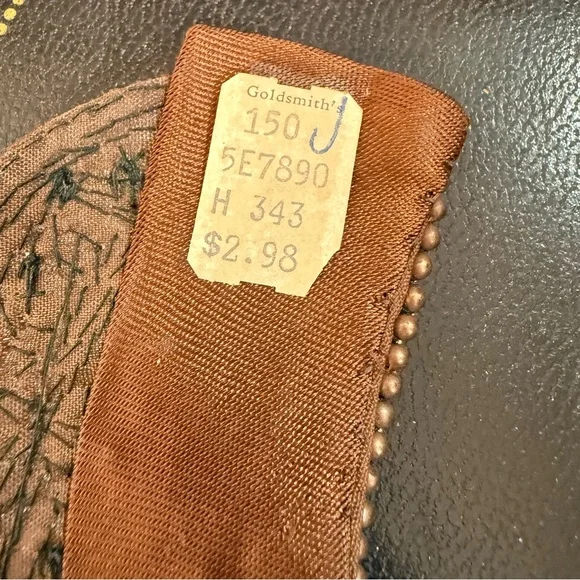 Vintage Antique Deco Retro brown Glass pearl Peter Pan Collar 1940’s 50’s - Picture 14 of 17